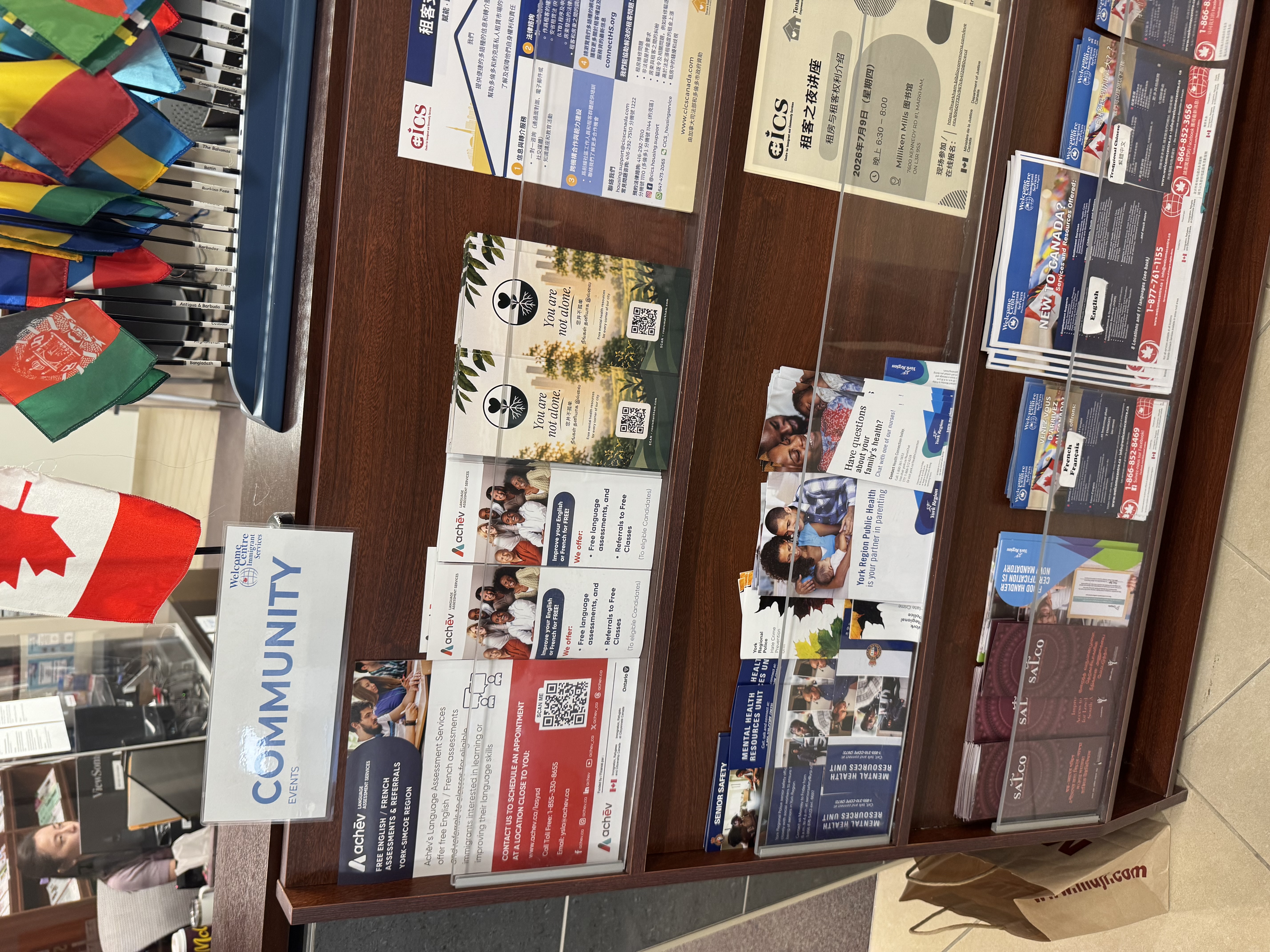 Roots Markham brochures out in the community